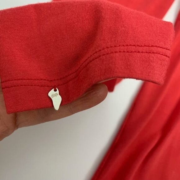 Oblique Creations red Cutout shoulder Stretch long sleeve stretch Shirt top Sz 4 - Picture 5 of 11